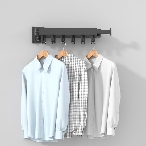 wall Mounted Clothes Drying Folding Hanger Rack - Image 2
