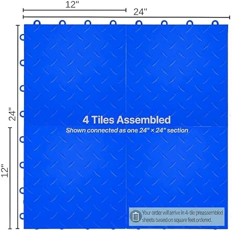 Nitro Tiles by FlooringInc 12" x 12" Interlocking Garage Floor Tiles, Diamond - Image 6