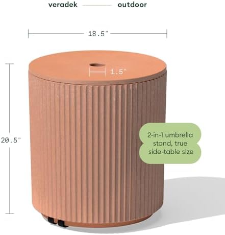 Terracotta Demi Shade Side Table by Veradek - Image 2