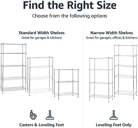 Amazon Basics 5-Shelf Adjustable Storage Shelving Unit - Image 4