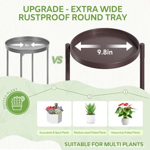 iDavosic.ly 5 Tier Large Plant Stand Indoor Outdoor, 10 Inch Tray - Image 3