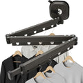 Suction Cup Clothes Drying Rack – Wall Mounted Retractable Clothes Hanger by Unknown