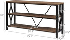 HOMISSUE Sofa Console Table, Rustic Console Table - Image 2