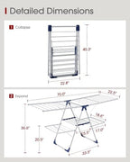 Sakugi Clothes Drying Rack, Foldable 2-Level - Image 2