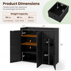 Tangkula Rattan Outdoor Storage Cabinet - Image 6