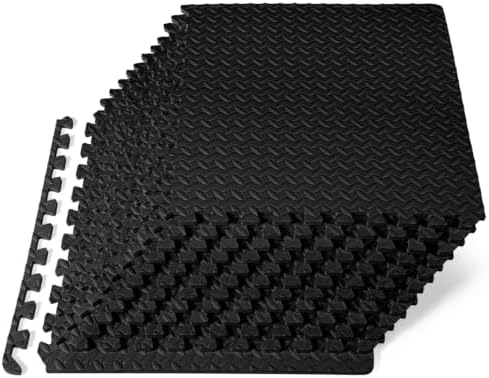 ProsourceFit Exercise Puzzle Mat ½-inch, EVA Interlocking Foam Floor Tiles by ProsourceFit
