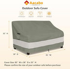 Outdoor Sofa Cover, Patio Loveseat Cover, 3-Seater Bench Cover, Waterproof - Image 2