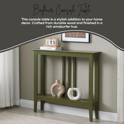 Kings Brand Narrow Console Table w/Storage Shelf - Image 4