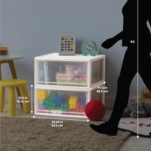 IRIS USA 2-Pack, 47 Qt. Extra Large Stacking Drawer - Image 3