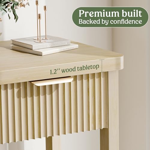 Lulive Fluted Console Table, 51 Inch Entryway Table - Image 4
