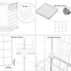 C&AHOME Wire Cube Storage, 12-Cube Storage Organizer Metal, C Grids - Image 6