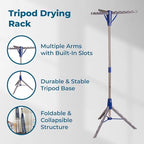 Honey-Can-Do 64-Inch Steel Tripod Clothes Drying Rack, Foldable Collapsible - Image 4