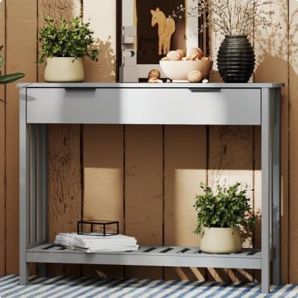 TaoHFE Grey Narrow Console Table by TAOHFE