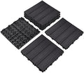 Design House Square Deck Tile, Modern Ebony by DesignHouse