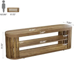 Tribesigns 47.2" 3-Tier Entryway Bench - Image 2