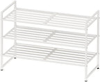 Simple Houseware 3-Tier Stackable Metal Panel Shoe Rack by SimpleHouseware