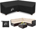 Kipiea Patio V-Shaped Sectional Sofa Cover, 420D Heavy-Duty Oxford Fabric by Kipiea