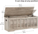 VANKILEY 47.2" Storage Chest Extra Large, Wooden Storage Bench. - Image 2