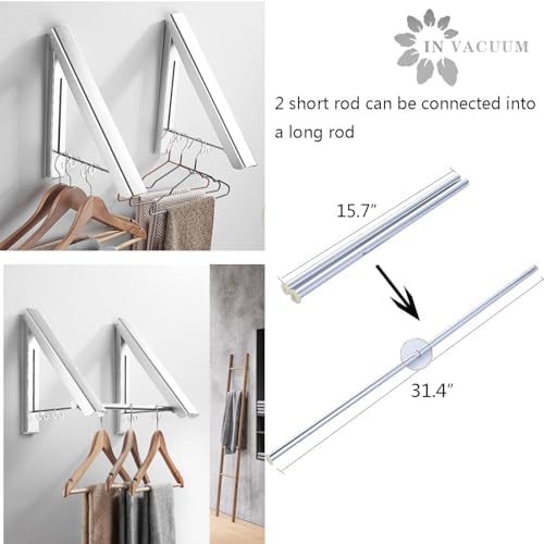Clothes Drying Rack Folding Indoor, Wall Mounted Drying Racks - Image 3