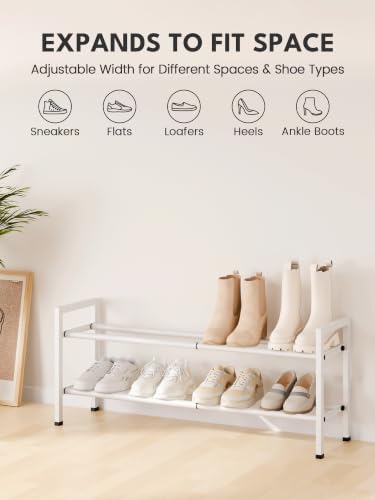 Bumusty 2 Tier Expandable Shoe Rack - Image 3