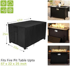 420D Waterproof Fire Pit Cover Rectangular 57"L x 22"W x 25"H Black - Image 3