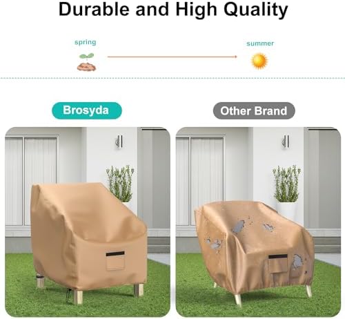 2 Pack Outdoor Patio Chair Covers Waterproof 30"Wx27"Dx36"H - Image 6