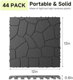 Rovibek 44 PCS Interlocking Deck Tiles, All Weather Patio Tiles - Image 2