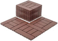 Interlocking Deck Tiles, 44 Pack, Running Bond Pattern Decking Tiles by Unknown