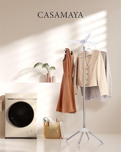 CASAMAYA Clothes Drying Rack Foldable, 59 inch Tripod Laundry Drying Rack Indoor - Image 2