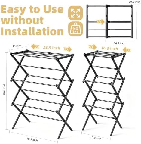 BAKON Clothes Drying Rack Foldable - Image 2