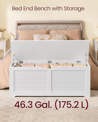 VASAGLE Storage Chest, 47.2 Inches Width Bench - Image 4