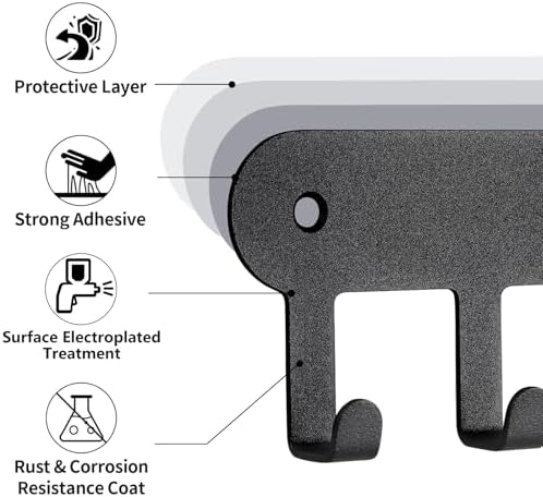 2 Pack Key Holder for Wall, Key Hooks - Image 3