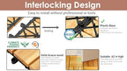 PrimeZone 297 PCS Solid Acacia Wood Interlocking Patio Deck Tiles Outdoor - Image 4