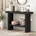 MAHANCRIS Modern Console Table, 39.4" Black Rectangular Entryway Table by MAHANCRIS