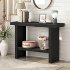 MAHANCRIS Modern Console Table, 39.4" Black Rectangular Entryway Table by MAHANCRIS