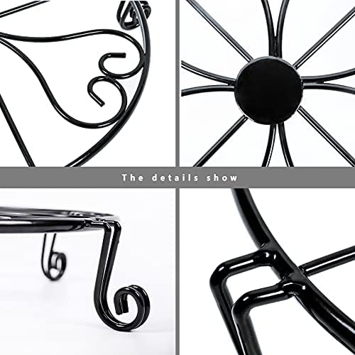 NSYOOMH 1 pack 10"-12" Metal Plant Stand Outdoor, - Image 5
