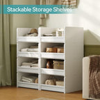 FOUCSSOMEI Closet Organizer and Storage, 4 Tier Stackable Storage Organizer - Image 6