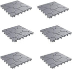 Pure Garden 6-Pack Polypropylene Interlocking Patio Deck Tiles by PureGarden