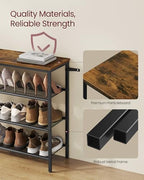 VASAGLE 5-Tier Shoe Rack, 18-24 Pairs, Metal Mesh - Image 6