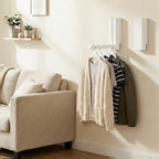 2 Pack Clothes Drying Rack Wall Mounted, Space Saver Wood Wall Mounted Folding - Image 6