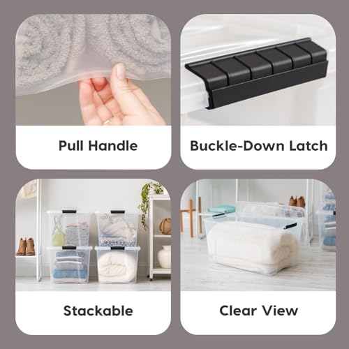 IRIS USA 2-Pack 94 Quart Storage Bins - Image 3