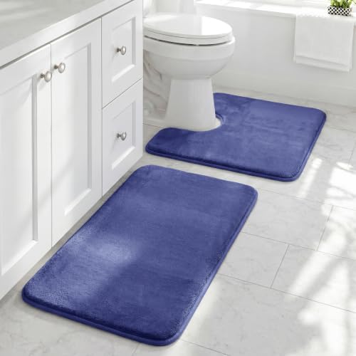 HUXMEYSON Bathroom Rugs Sets 2 Piece, Non-Slip & Quick Dry Bath Mat Set by HUXMEYSON