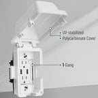 Bates Choice Weatherproof Electrical Outlet Cover, 120 Volts AC, Compatible - Image 3
