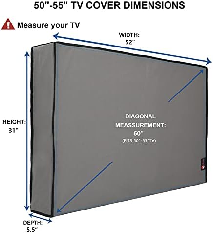 iBirdie Outdoor TV Cover 52 to 55 inch Weatherproof and Waterproof - Image 2