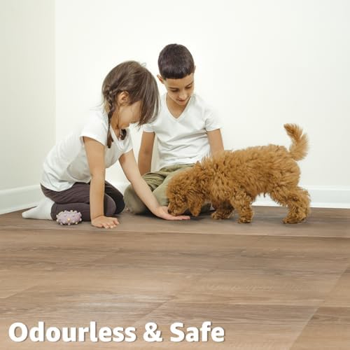 Art3d 10-Pack Peel and Stick Vinyl Floor Tiles, Light Brown Ash - Image 3