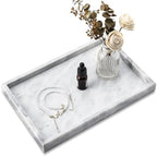 Real Natural Marble Tray for Bathroom, Kitchen Counter & Desktop by Zilukar