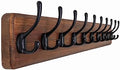 SKOLOO Rustic Wall Mounted Coat Rack, 10 Hooks, Solid Wood by SKOLOO