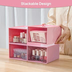 Vtopmart 4 Pack Small Clear Stackable Storage Drawers - Image 5
