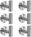 Kruodop Towel Hooks for Bathroom, 6 Packs Wall Mount Towel Holder, Stainless by Kruodop
