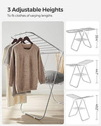 SONGMICS Clothes Drying Rack, Foldable Space-Saving Steel Laundry Rack - Image 5